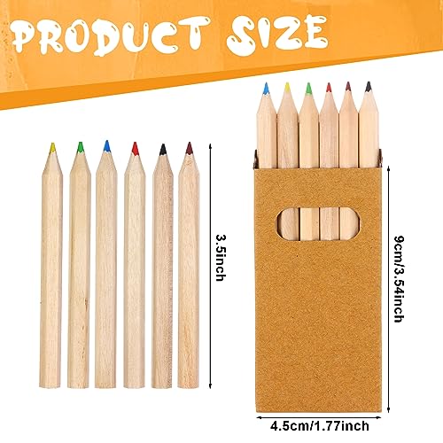 TBoxBo 150Packs/900Pcs Colored Pencils Bulk Mini Drawing Pencils Set for Kids 3.5inch Short Fat Color Pencils Back To School Gifts for Adult Coloring Books, Classroom School Drawing Birthday Wedding - Image 2