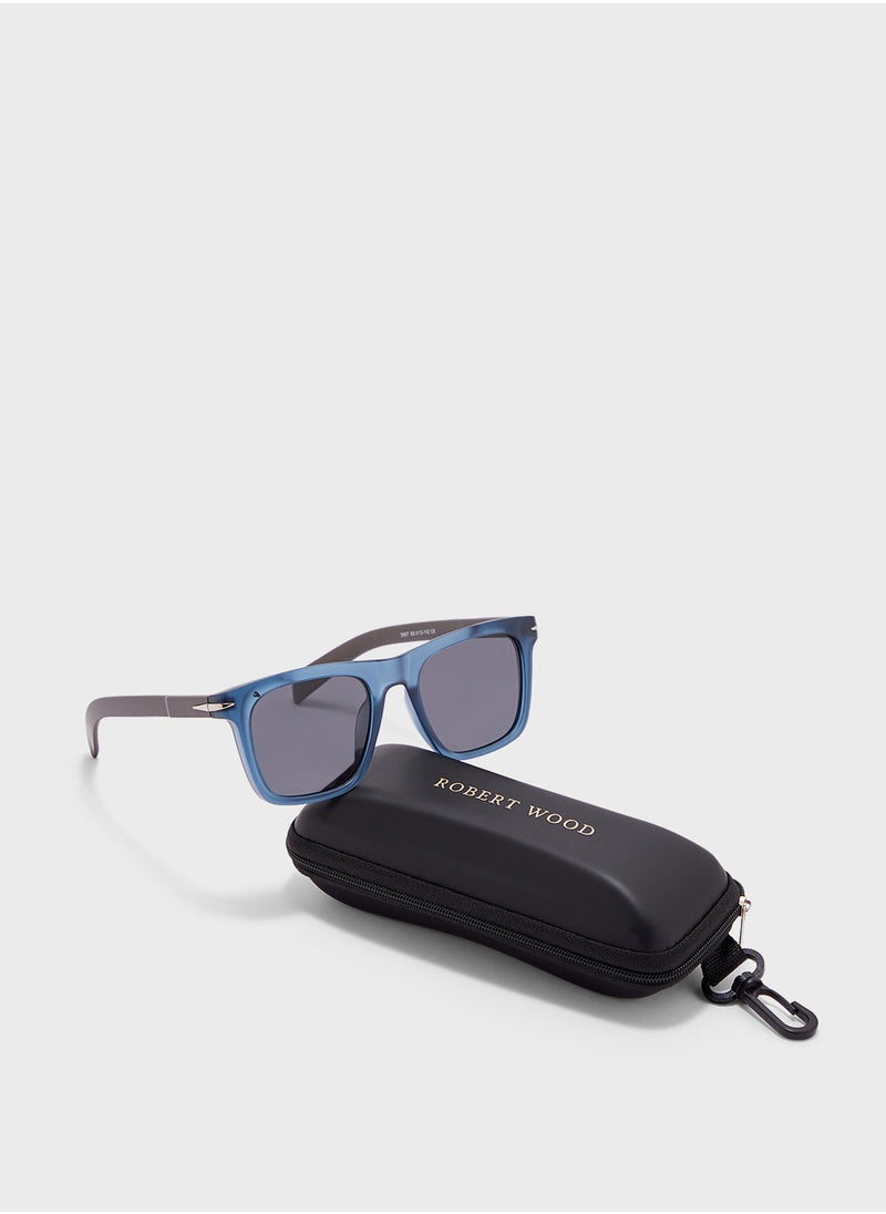 Robert Wood Polarized Lens Summer Wayfarer Sunglasses  - Image 4