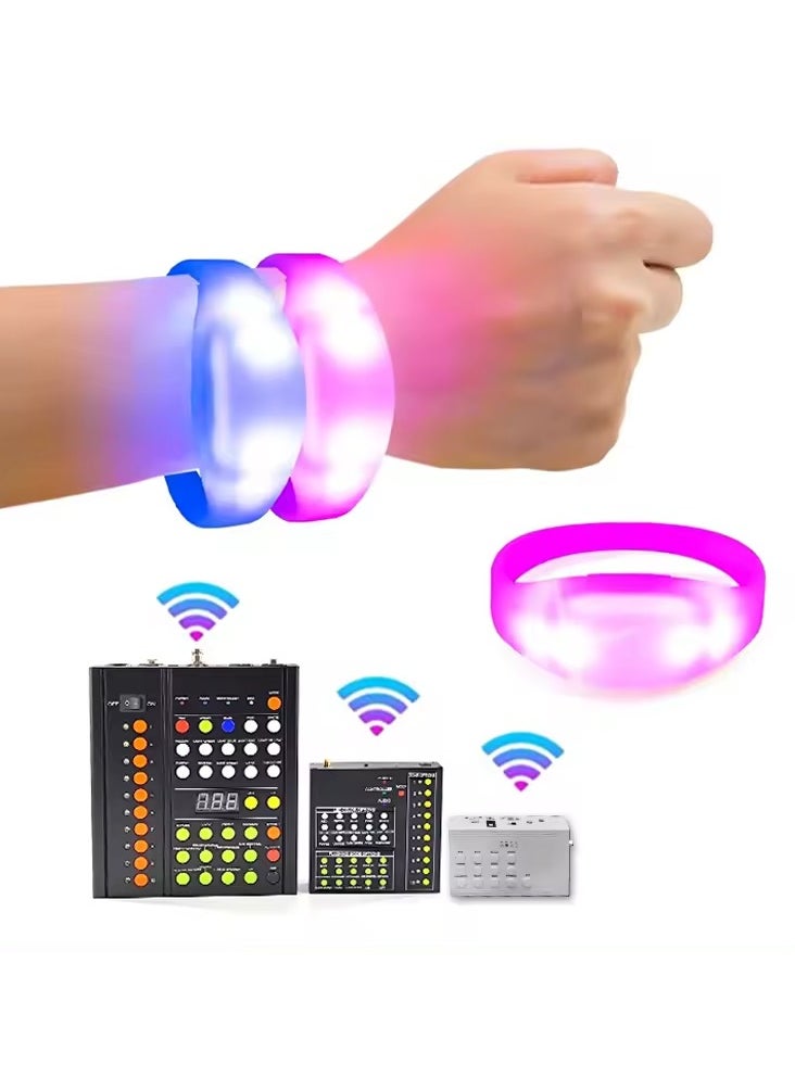 Generic - (SET OF 4 BANDS) SOUND SENSOR ACTIVATES IN MUSIC Party Supplies Entry Bands Multicolor NFC Lumineux Light Up WITH SOUND (MULTICOLOR) - Image 1