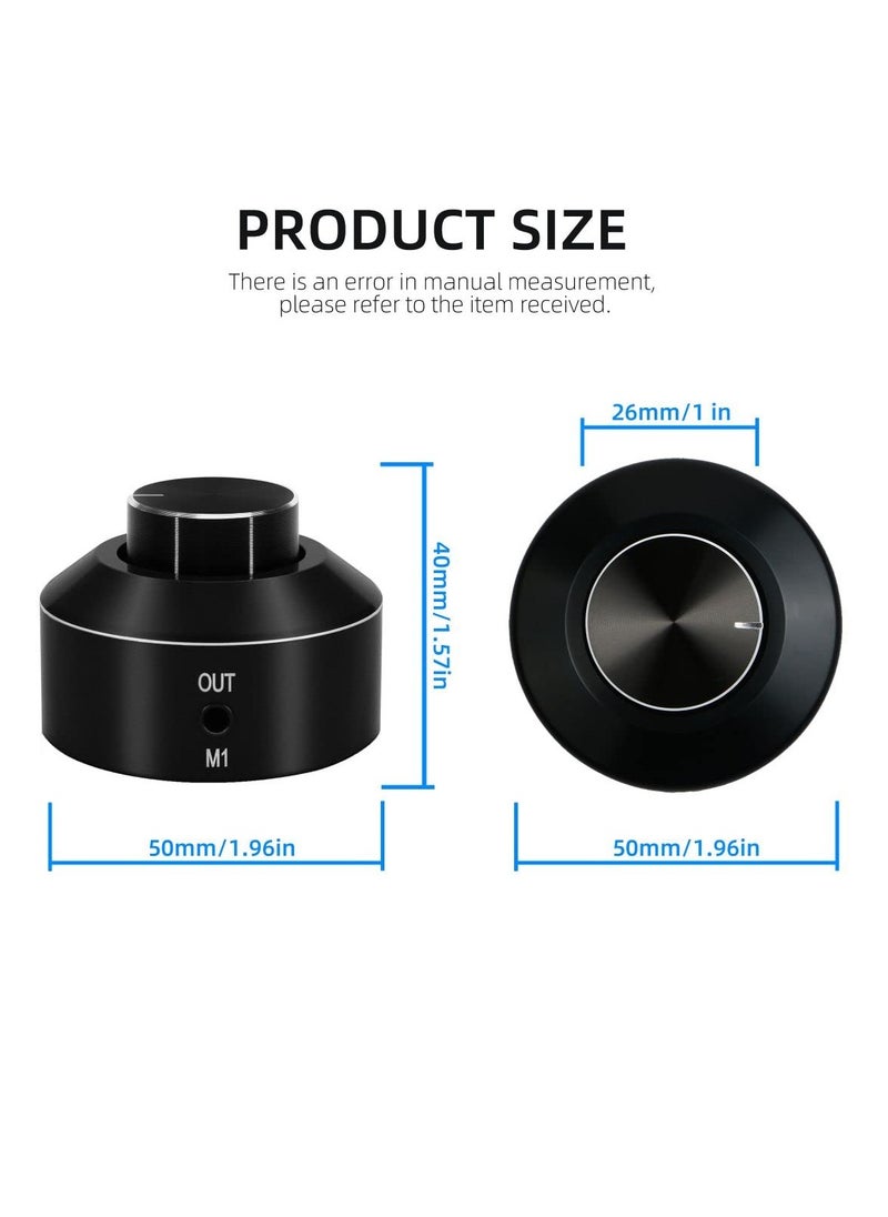 SYOSI - Mini Active Volume Control Knob - 3.5mm Audio Adjuster, PC Speaker Amplifier Switcher, Volume Control Knob for Speaker Audio Adjustment, Compatible with Win10/8/7/Vista/XP/Mac KL - Image 1