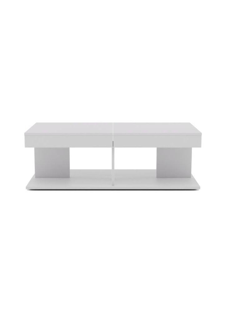 Woplek White Wooden Tea Table - Image 3