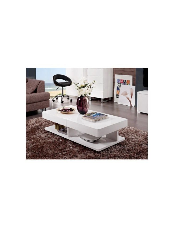 Woplek White Wooden Tea Table - Image 1