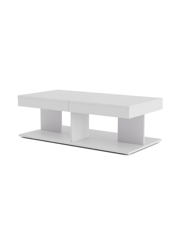 Woplek White Wooden Tea Table - Image 2