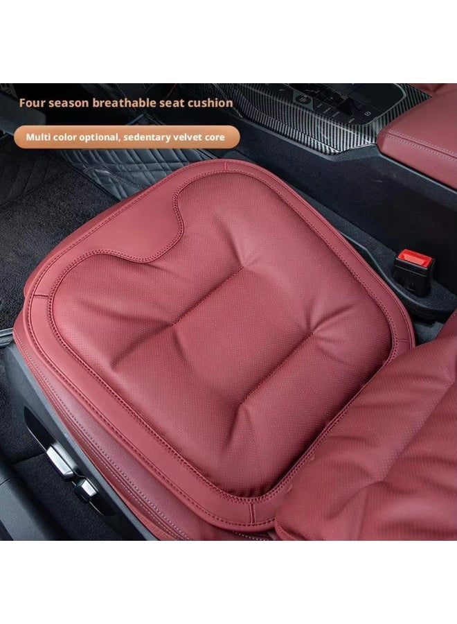 Suitable for all cars summer breathable car seat cushion with holes four seasons car interior seat accessories - red - Image 3
