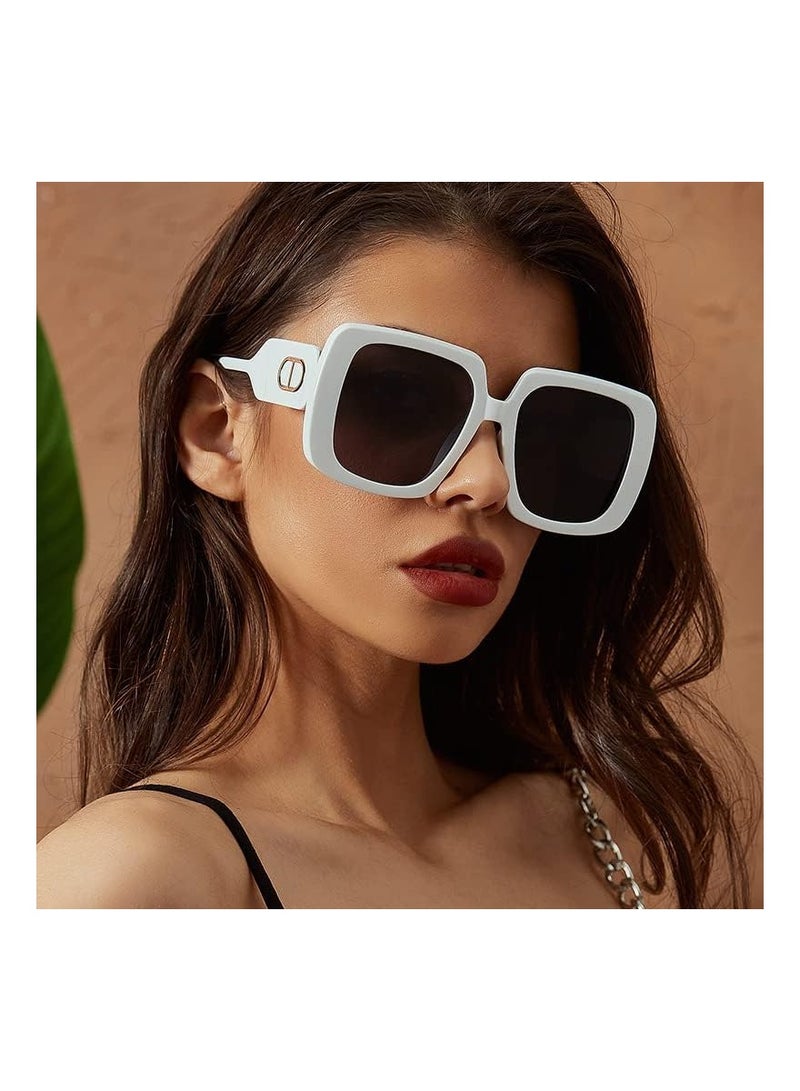 KASTWAVE 3 Pairs Oversized Square Sunglasses for Women Men, Y2K Retro Sunglasses UV400 Protection, Fashion Trend Vintage Sunglasses - Image 2