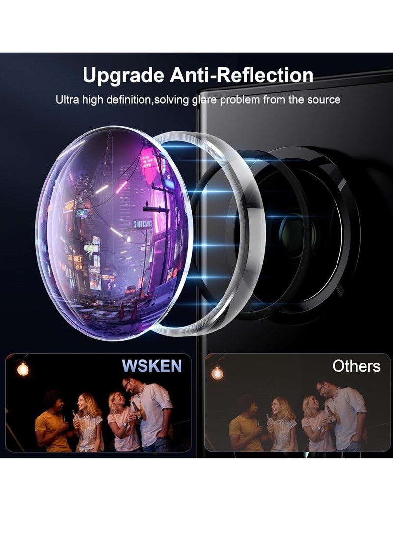 Raxoom Samsung Galaxy S24 Ultra Camera Lens Protector, Ultra Thin Scratch Resistant 9H Tempered Glass with Aluminum Metal Circle Camera Screen Protector Cover Accessories, Clear - Image 2