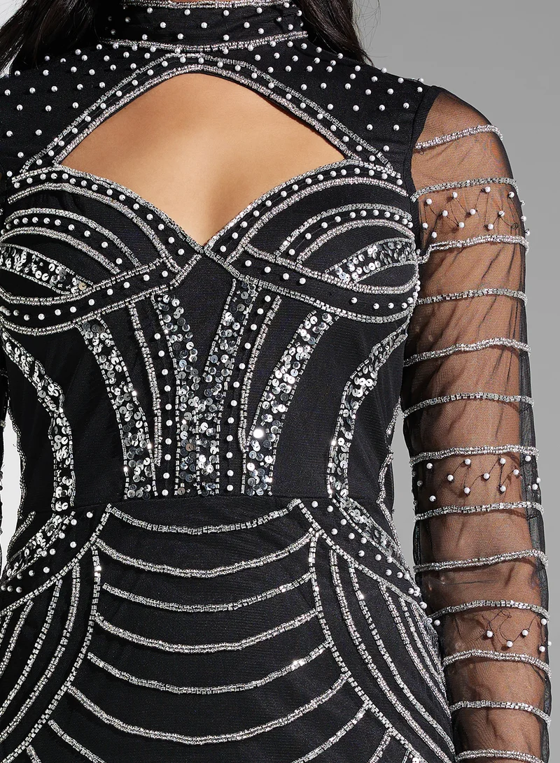 Namshi x Embellished Long Dress