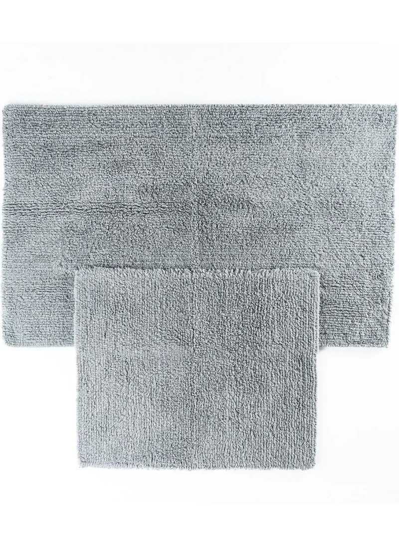 Soley | Monolo | Natural Cotton 2-Piece Bathroom Rug Set