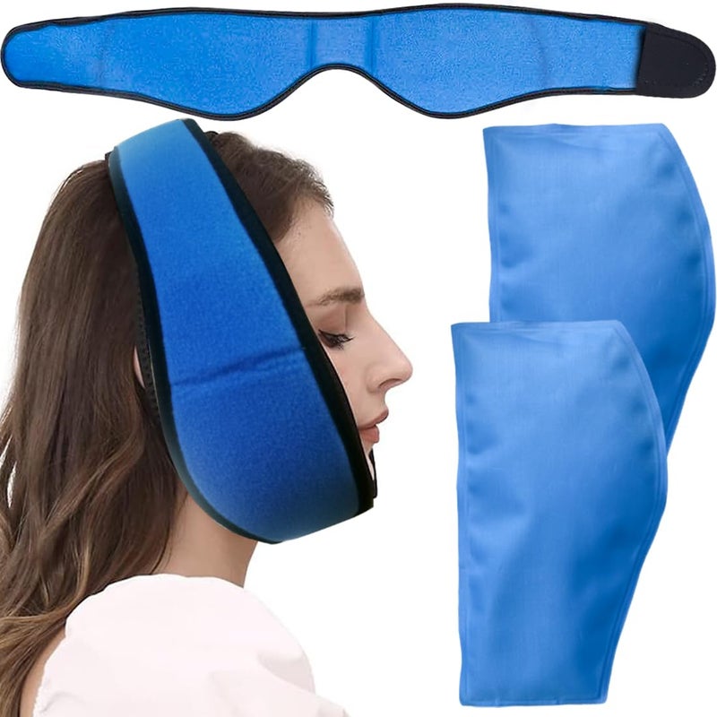 Coldcool Facial Ice Pack Face Ice Pack for for Wisdom Teeth Jaw Head Wrap and Chin Relief for Mouth or Oral Pain Facial Surgery TMJ Pain Relief Hot Cold Therapy for Chin Headaches Post Surgery Trea