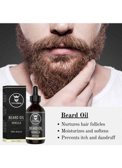 Striking Viking Vanilla Beard Oil (Large 2 oz.) - 100% Natural Beard Conditioner with Organic Argan & Jojoba Beard Oils with Vanilla Scent - Softens, Moisturizers, & Strengthens Beard Growth  - Image 2