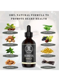 Striking Viking Vanilla Beard Oil (Large 2 oz.) - 100% Natural Beard Conditioner with Organic Argan & Jojoba Beard Oils with Vanilla Scent - Softens, Moisturizers, & Strengthens Beard Growth  - Image 3