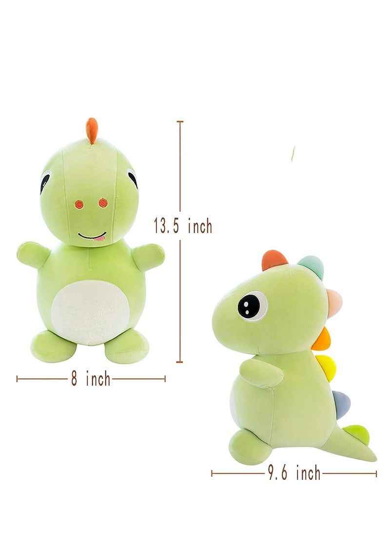 Excefore Cute Dinosaur Plush Toys, Fat Dinosaur Stuffed Animals Toys Dolls, 13 inch Green Dino Stuffed Animals Cute Dinosaur Plush Toys, Birthday Gifts for Kids Girls Boys  - Image 5