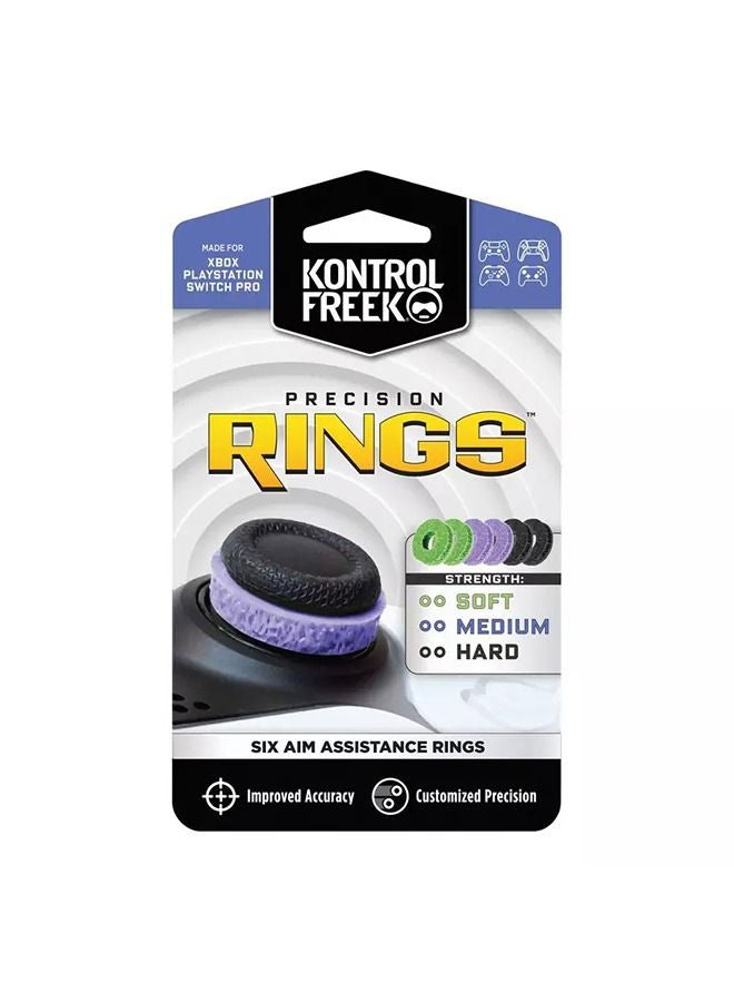 كنترول فريك KontrolFreek Precision Rings | Aim Assist Motion Control For Playstation 4 (PS4), Xbox One, Switch Pro & Scuf Controller (Black/Purple/Green) - Image 1