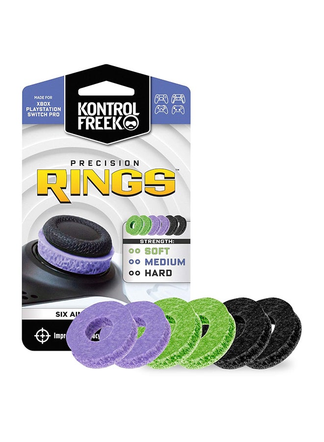 كنترول فريك KontrolFreek Precision Rings | Aim Assist Motion Control For Playstation 4 (PS4), Xbox One, Switch Pro & Scuf Controller (Black/Purple/Green) - Image 2