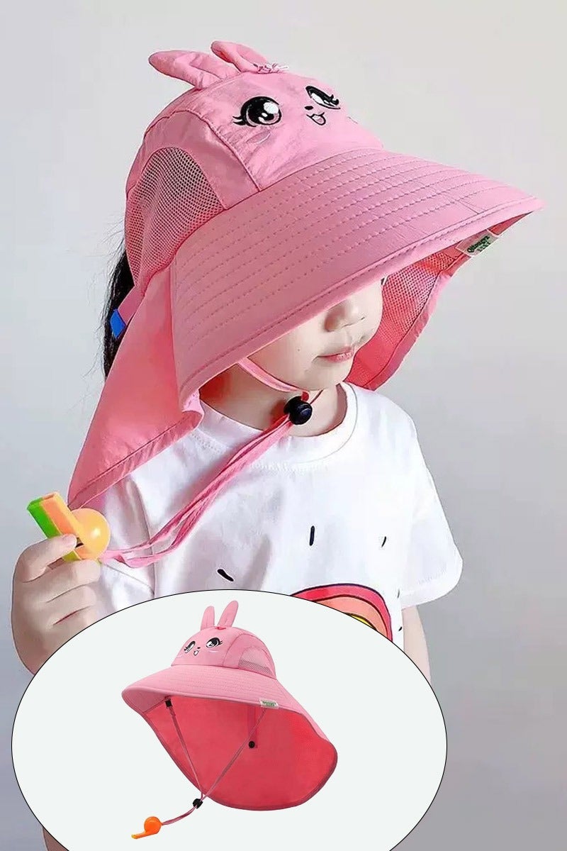 روكاوات قبعة دلو الأطفال upf50+ حماية أشعة الشمس قبعة شمس القبعات الكبيرة الشاطئية المليئة بالشاطئ مع شبكة وقبعة صياد ذقن قابلة للتعديل للبنات الفتيات 3-8 سنة - Image 1