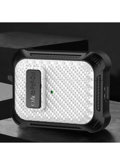 Case Cover For AirPods 3 Alpha Carbon Fiber Wireless Bluetooth Earphone Protective Case White