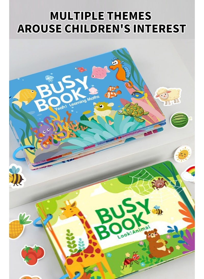 Early Toddler Educational Busy Book,Preschool Learning Activities Quiet Book for Kids to Develop Learning Skills - Image 4