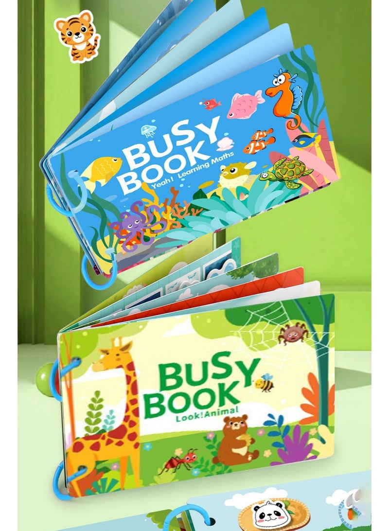 Early Toddler Educational Busy Book,Preschool Learning Activities Quiet Book for Kids to Develop Learning Skills - Image 1