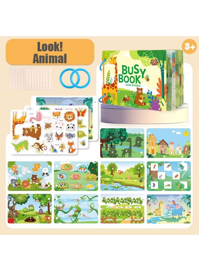 Early Toddler Educational Busy Book,Preschool Learning Activities Quiet Book for Kids to Develop Learning Skills - Image 2