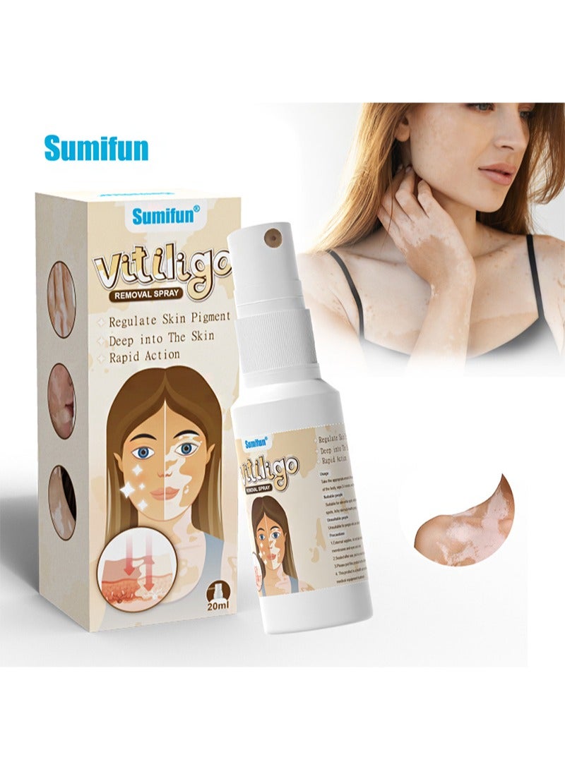 Sumifun Vitiligo Removal Spray，Natural Vitiligo Treatment for Skin, Reduces White Spots, Improves Skin Pigmentation, Easy to Use, Regulates Skin Pigmentation, Deep into the Skin, Fast Acting (20ml)  - Image 3