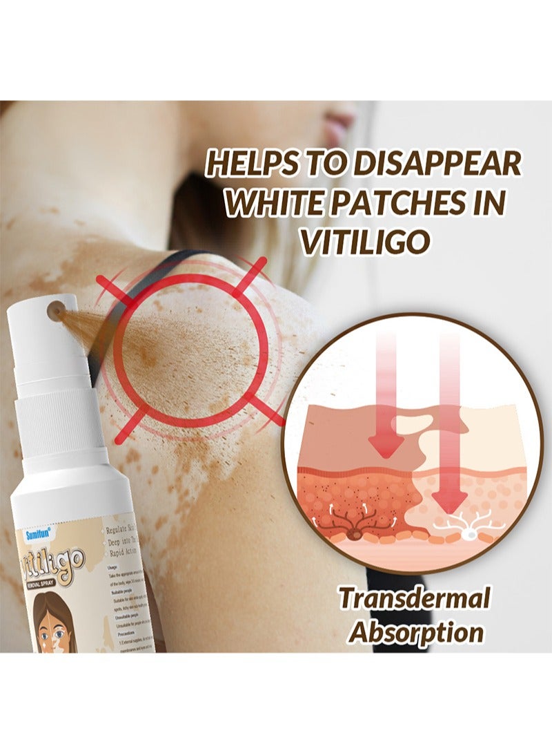 Sumifun Vitiligo Removal Spray，Natural Vitiligo Treatment for Skin, Reduces White Spots, Improves Skin Pigmentation, Easy to Use, Regulates Skin Pigmentation, Deep into the Skin, Fast Acting (20ml)  - Image 5