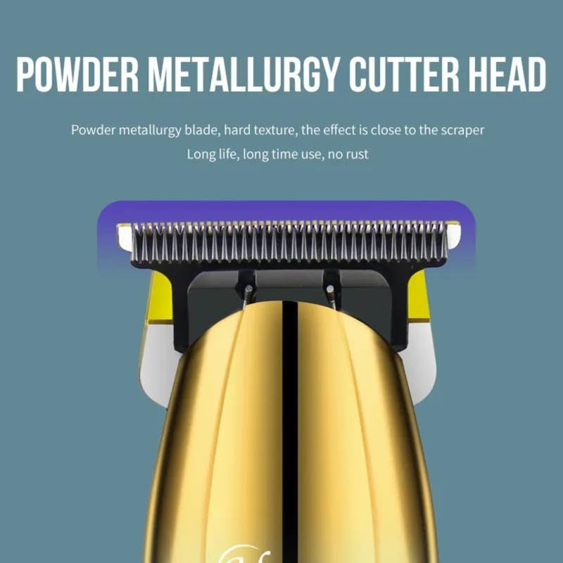 Hatteker HT667 Digital Display Pro Li Outliner Cordless T Blade Trimmer Professional 01 Gaped Outlining For Barbers 01Mm Balding Shape up IPX7 Waterproof Powerful Rotary Motor 180 Min Runtime - Image 2