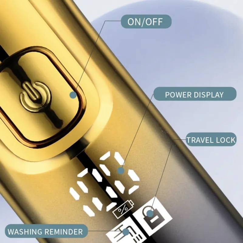 Hatteker HT667 Digital Display Pro Li Outliner Cordless T Blade Trimmer Professional 01 Gaped Outlining For Barbers 01Mm Balding Shape up IPX7 Waterproof Powerful Rotary Motor 180 Min Runtime - Image 3