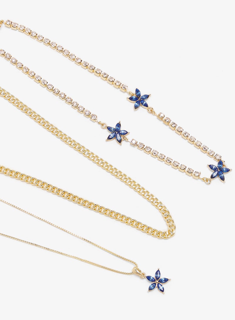 Ella Limited Edition Layered Choker Necklaces Rhinestone Embellished - Image 4