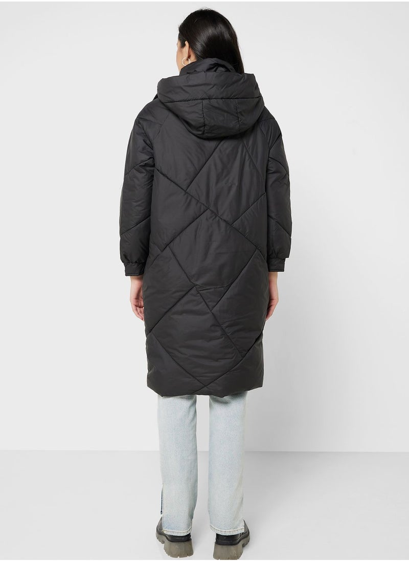 ELLA - Longline Padded Jacket - Image 1