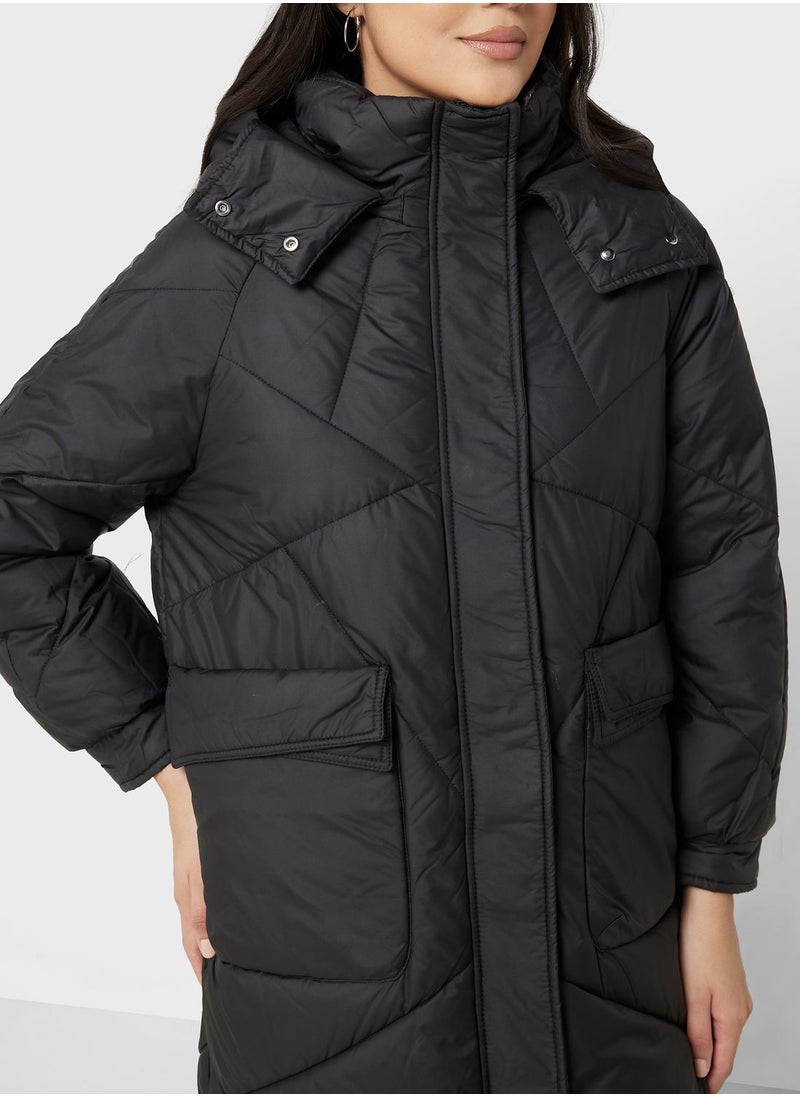ELLA - Longline Padded Jacket - Image 1
