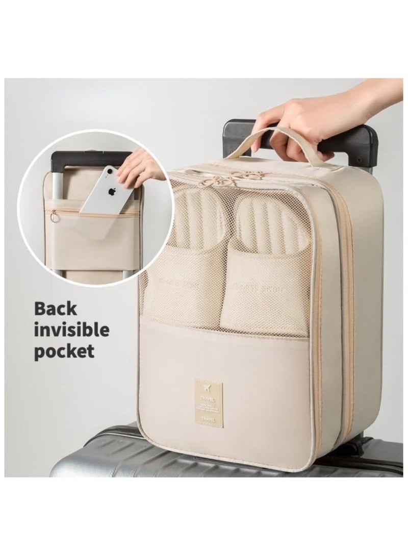 Compact Travel Shoe Organizer – Store 3 Pairs of Shoes with Ease, Essential for Carry-On Luggage, Portable Shoe Storage Bag, Travel Organizer for Shoes, Space-Saving Shoe Case for Packing, Waterproof Shoe Pouch for Travel - Image 2