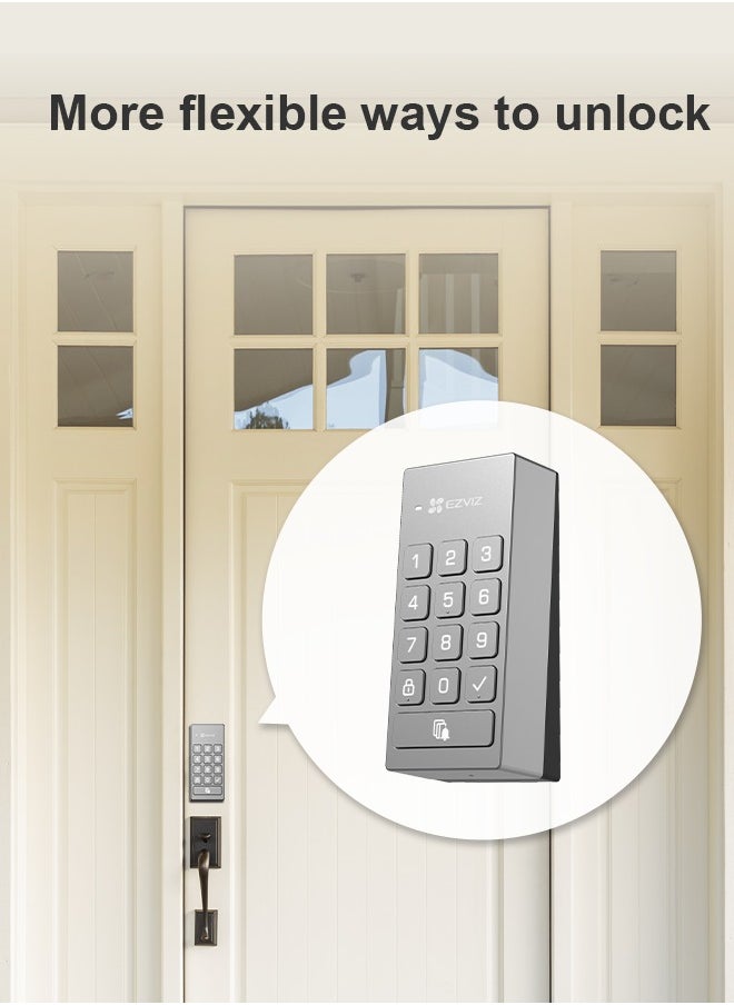 EZVIZ - EZVIZ DL01Pro Smart DIY Lock - Bluetooth & ZigBee Enabled, Multi-Method Keyless Entry, Remote Control, Anti-Tamper Alerts, Easy Installation - Image 1