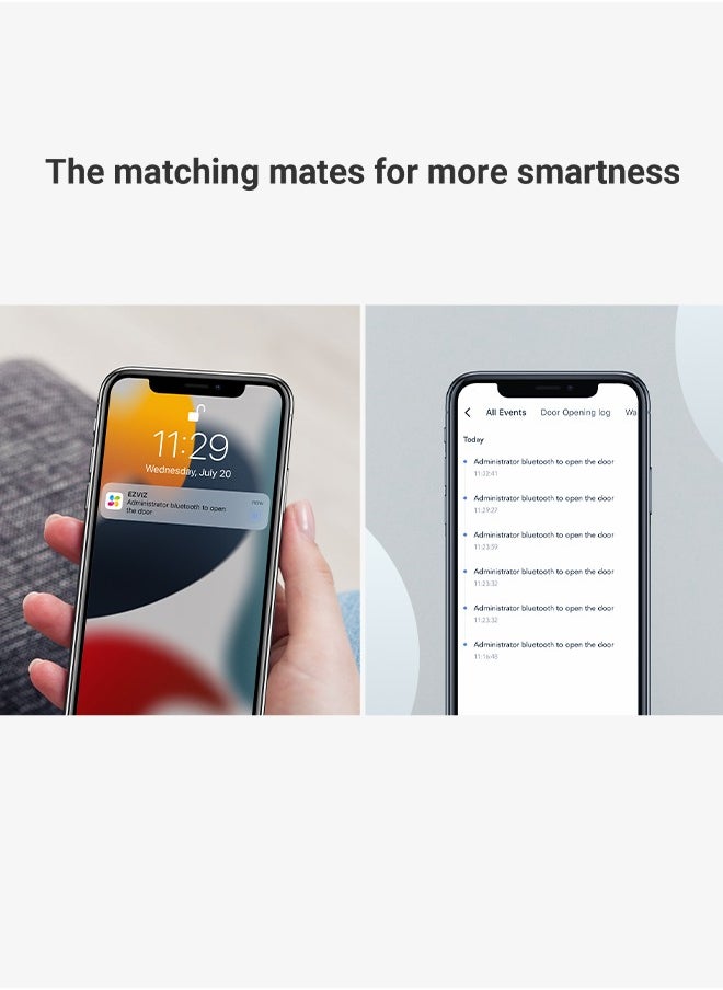 EZVIZ - EZVIZ DL01Pro Smart DIY Lock - Bluetooth & ZigBee Enabled, Multi-Method Keyless Entry, Remote Control, Anti-Tamper Alerts, Easy Installation - Image 1