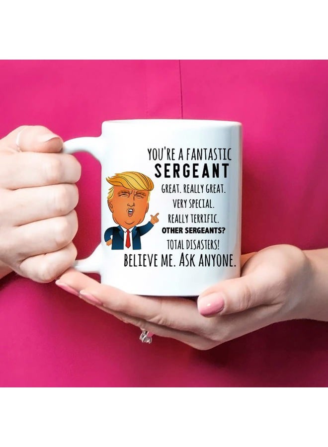 Fonhark Funny Trump Sergeant Mug, Police Officer Mug, Funny Mug For Cops, 11 Oz Novelty Coffee Mug/Cup, White - Image 4