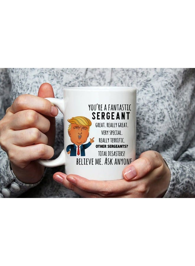 Fonhark Funny Trump Sergeant Mug, Police Officer Mug, Funny Mug For Cops, 11 Oz Novelty Coffee Mug/Cup, White - Image 3