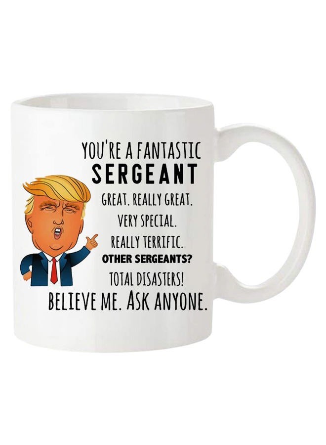Fonhark Funny Trump Sergeant Mug, Police Officer Mug, Funny Mug For Cops, 11 Oz Novelty Coffee Mug/Cup, White - Image 2