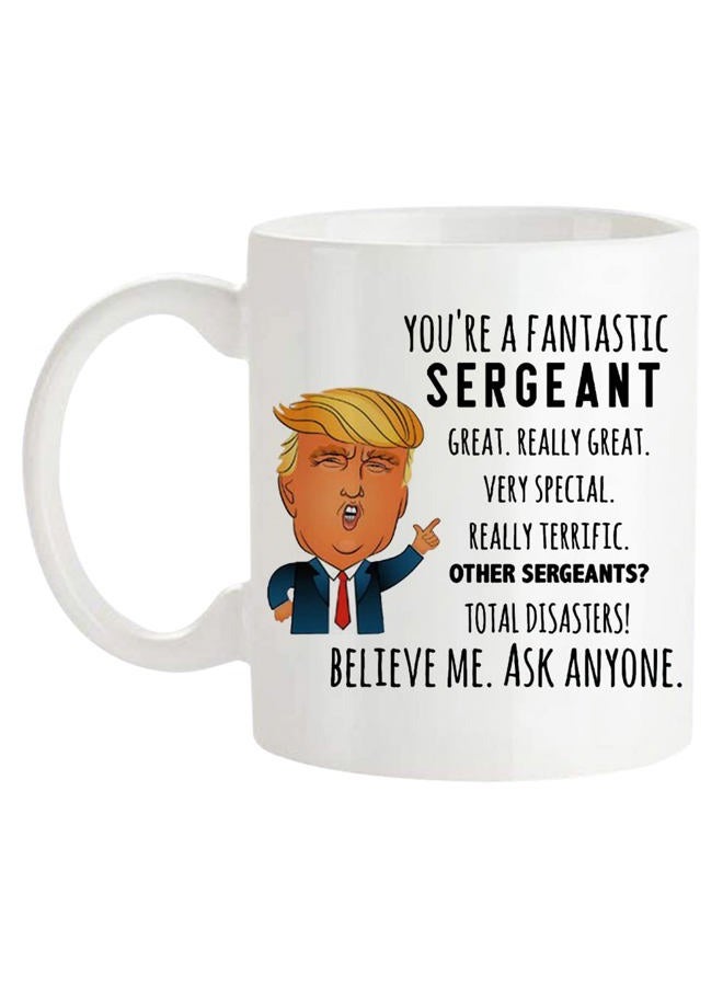 Fonhark Funny Trump Sergeant Mug, Police Officer Mug, Funny Mug For Cops, 11 Oz Novelty Coffee Mug/Cup, White - Image 1