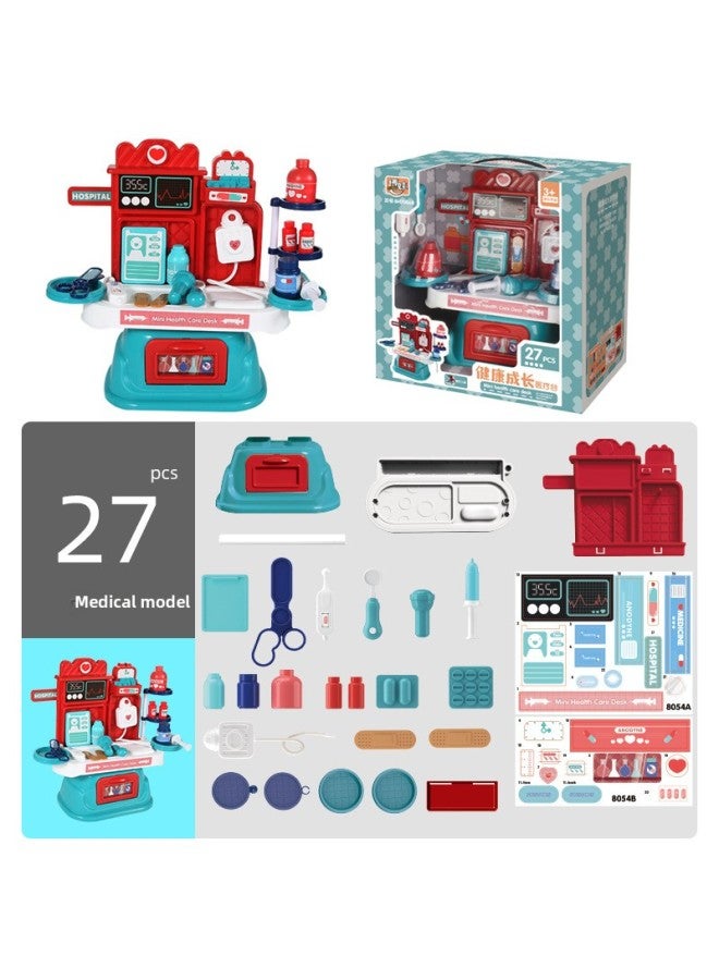 Kindergarten Baby Play House Kitchen Series Holiday Gifts Children's Simulation Makeup Small Table Toys-Color:Ice Cream Table 8057WB-【window Box 1.1kg】】 - Image 4