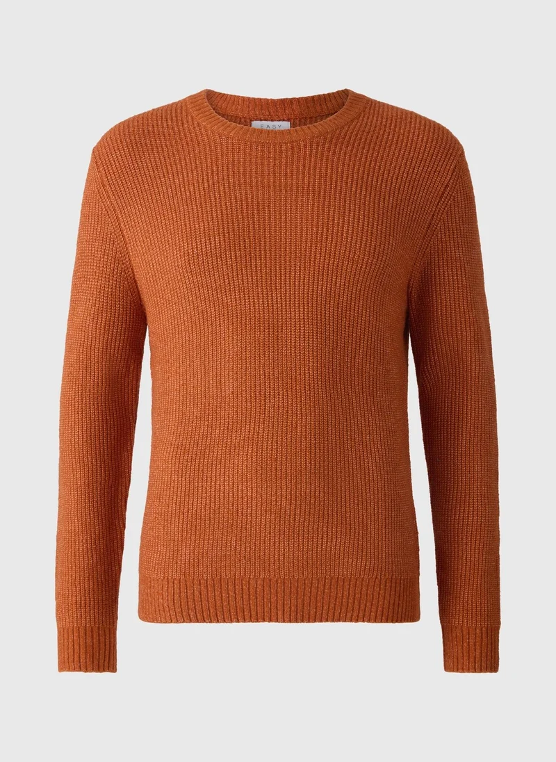 Matalan Orange Ribbed Crew Neck Jumper