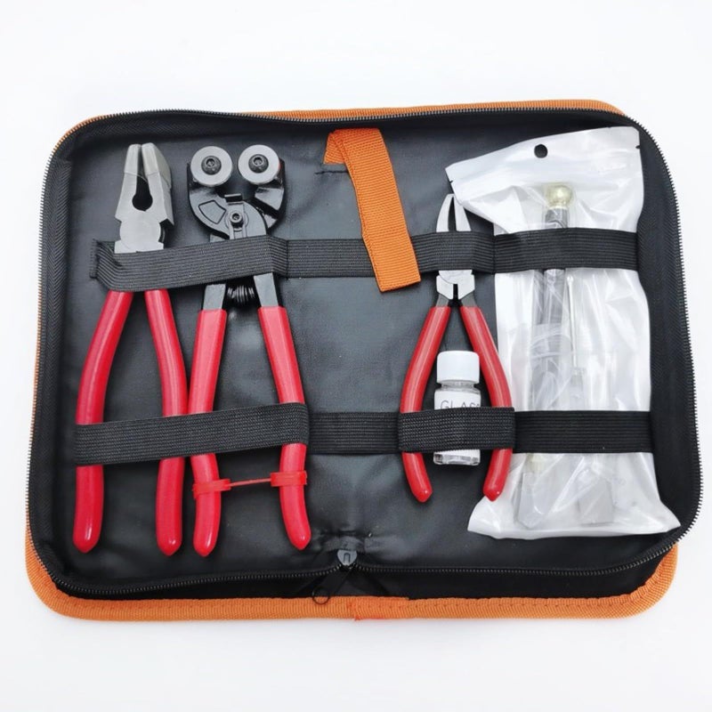 Heavy Duty Glass Cutting Tools 10Pcs Precisions Running Pliers With Storage - Image 3