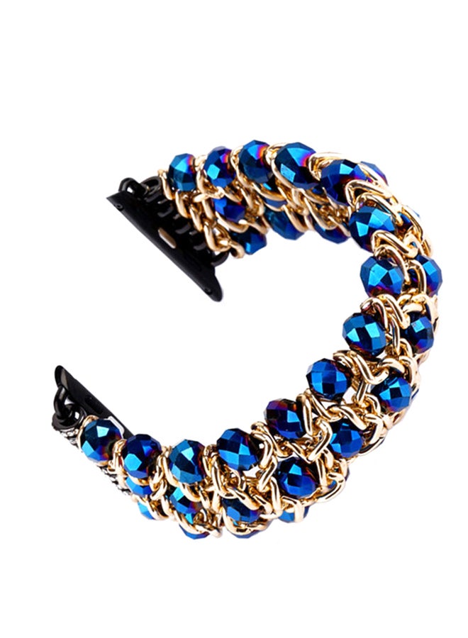 آيسانك سوار بديل بتصميم شفاف ومرن لساعات أبل سيريس 1/2/3/4 مقاس 42مم/44مم أزرق - Image 1