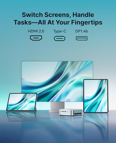 ACEMAGIC Kron Mini K1 16GB+1TB, Ryzen R2544(Beat N150/3500U,up to 3.75GHz), 28W Office Business Mini Desktop PC, Support 4K@60Hz Display WiFi Bluetooth USB3.2 HDMI DP - Image 4