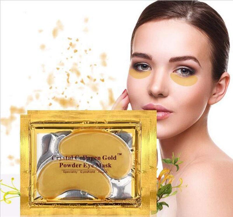 Anti Aging Crystal 24K Gold Powder Gel Collagen Eye Masks Sheet Patch 20 Pairs