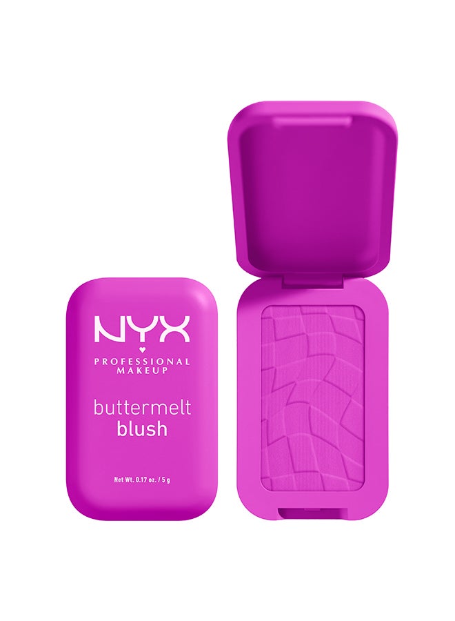 NYX PROFESSIONAL MAKEUP Buttermelt Blush, Powder Blush, Up To 12 H Wear, Fade And Transfer Resistant, All The Butta - Image 1