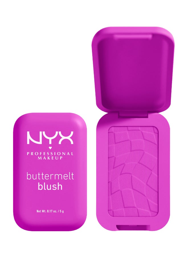 NYX PROFESSIONAL MAKEUP أحمر خدود زبدة الزبد، أحمر خدود بودرة، يدوم حتى 12 ساعة، مقاوم للتلاشي والانتقال، كل ما تحتاجينه  - Image 1