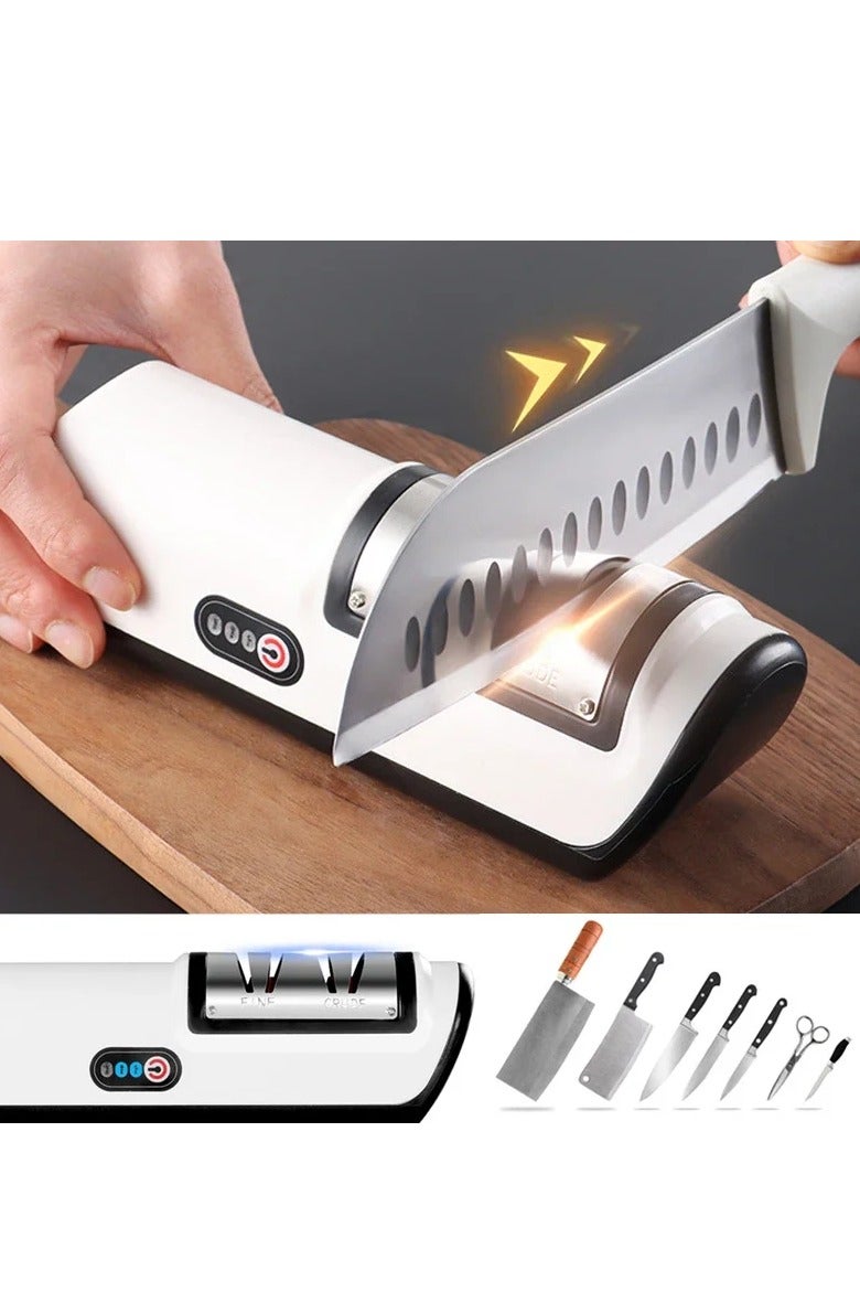 Kitchen Electric Knife Sharpener Multifunctional Automatic Professional 4 Gears Electric Knife Sharpener Kitchen Accessories  - Image 1