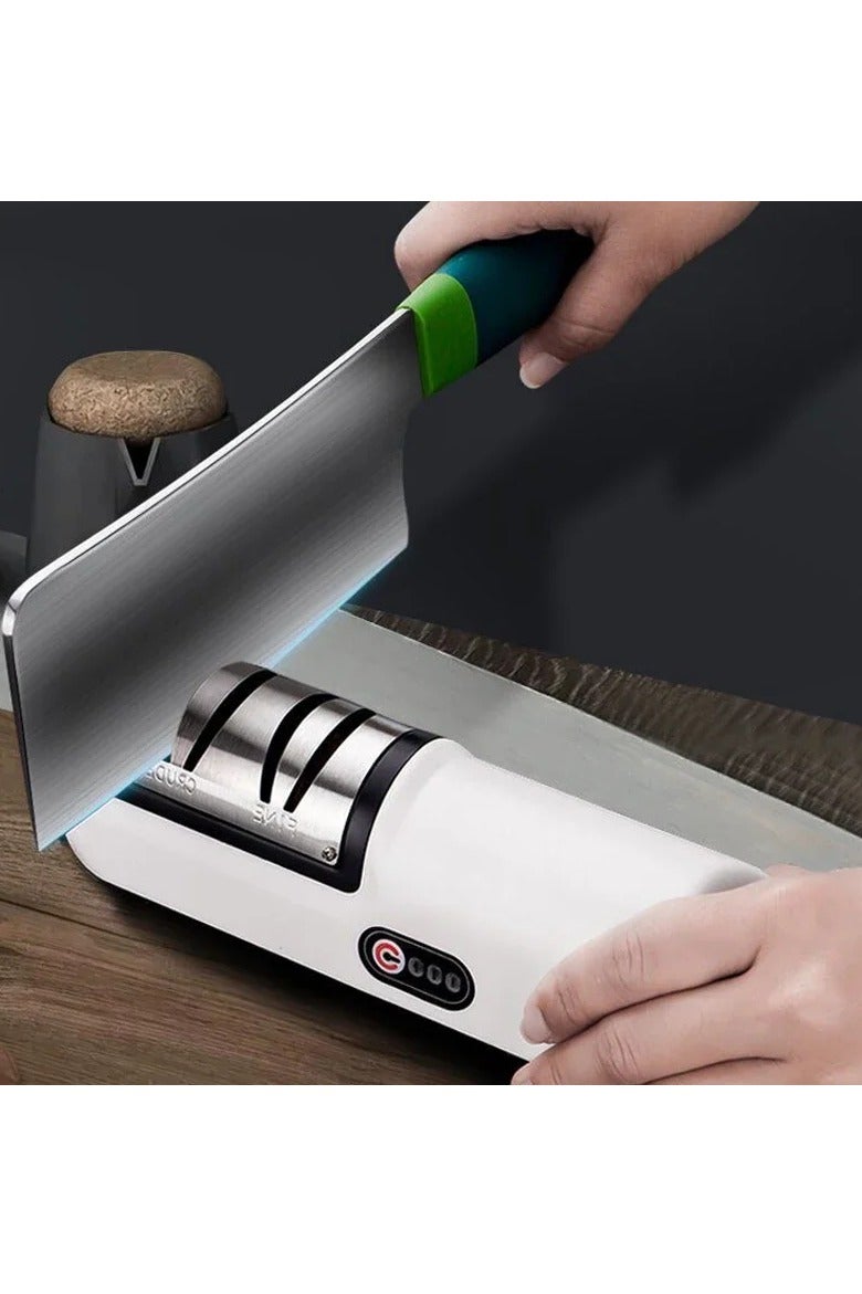 Kitchen Electric Knife Sharpener Multifunctional Automatic Professional 4 Gears Electric Knife Sharpener Kitchen Accessories  - Image 2