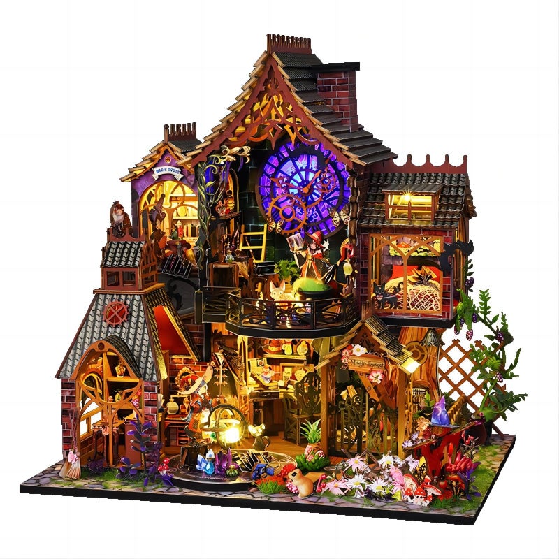 OZJAY Miniature House Kit, Mini House Building Kit with Furniture, DIY Miniature Kit for Adults Teen, Dollhouse Kit for Birthday Christmas, Magic Spirit - Image 1