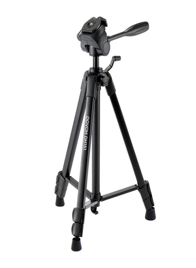 DOVOH Heavy Duty Tripod for Laser Level, Adjustable Height for Camera with Bubble Level 1/4"-20 Screw Mount, DH151 - Image 1