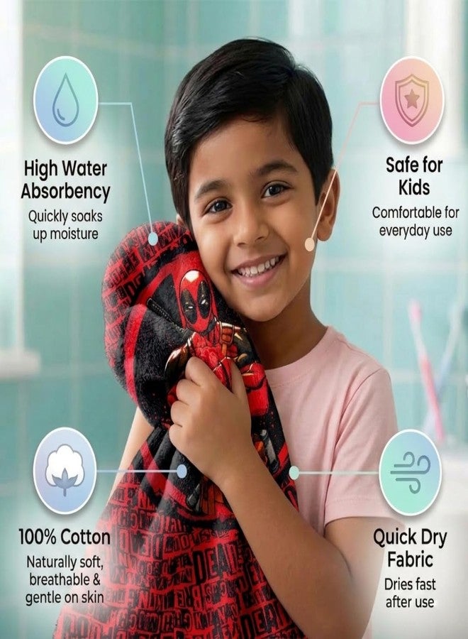 Athom Living Deadpool Themed Kids Cotton Bath Towel - Image 4